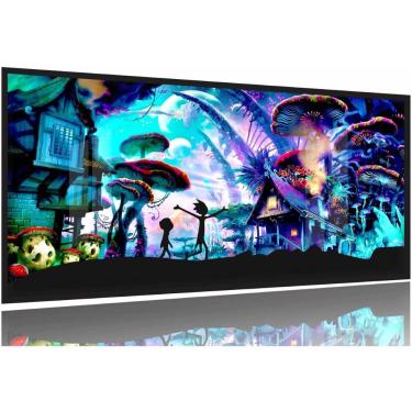 Imagem de Quadro Decorativo O Mundo De Rick E Morty 130x60 Moldura Preta 2x2