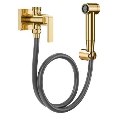 Imagem de Ducha Higiênica Registro Derivação Docol Stillo Ouro Polido