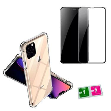 Imagem de Kit Capinha Anti Impacto + Película 9D Cobre Toda Tela Compatível iPhone 11