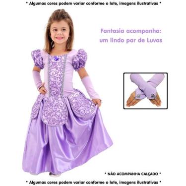 Vestido Longo Fantasia Princesa Sofia Festas Crianças - ANJO FANTASIAS -  Fantasia - Magazine Luiza