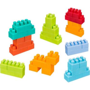 Imagem de Brinquedo Para Montar Carrinho De Puxar Urso Com Bloco