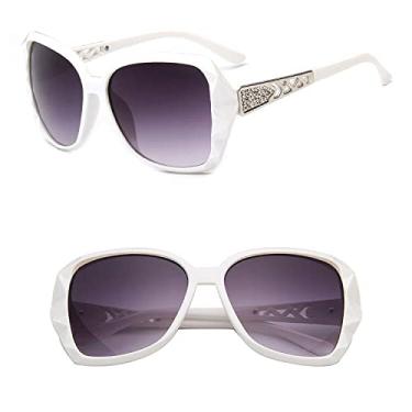 Imagem de Óculos de sol superdimensionados fashion feminino designer vintage feminino óculos de sol de plástico moldura grande espelho preto gradiente oculos, 8, china