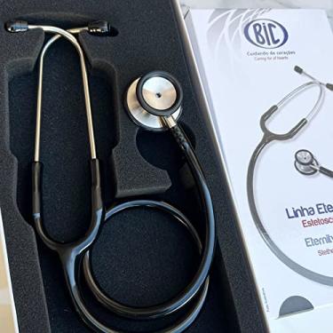 Imagem de Estetoscópio Adulto Duplo Inox Eternity Es1501 BIC Preto - Ideal enfermagem e estudantes