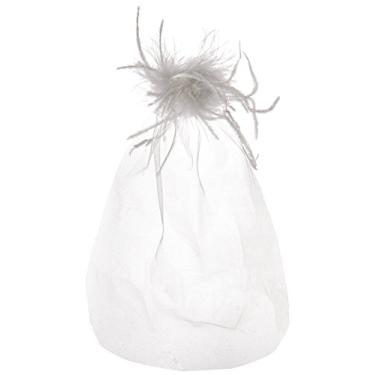 Imagem de Darice VL2755 Véu com clipe de cabelo para plume da Just for The Girls, branco