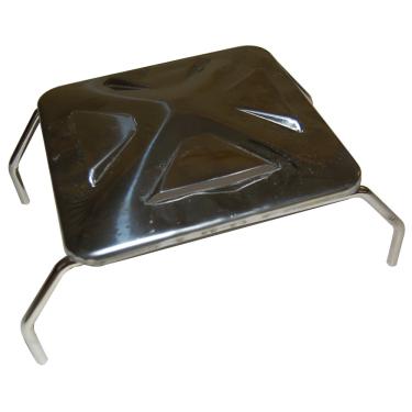 Imagem de Music City Metals Placa de calor de aço cromado 92261 para modelos selecionados de churrasqueira a gás Charbroil e Thermos