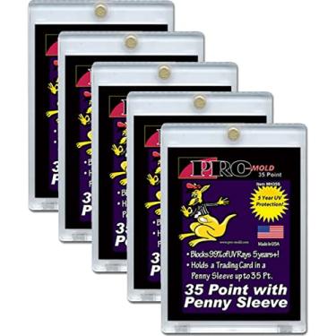 Imagem de 5 unidades Pro-Mold 35 pt. Porta-cartões magnéticos One Touch comporta cartão com mangas MH35S