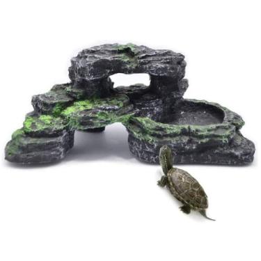 Imagem de zmgmsm Tartarugas Acessórios de Aquário Tartarugas Bask Dock Tartarugas Plataforma de Escalada Terrário Decoração de Tanque Ornamento de Aquário
