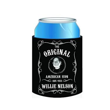 Imagem de Willie Nelson Neoprene Can Huggie - Preto e Branco Est.