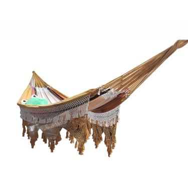 Imagem de Rede Dormir Casal Luxo King Size 100% Algo Suprema Mostarda