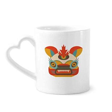 Imagem de Caneca estilo chinês monstro café cerâmica copo de coração de vidro