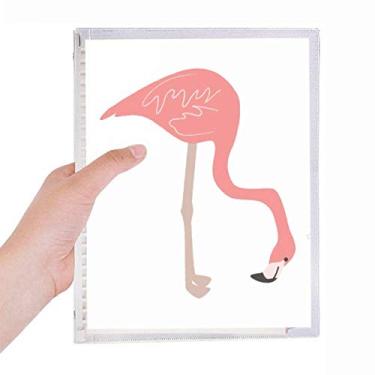 Imagem de Caderno Waiting com estampa de flamingo, diário de folhas soltas recarregável, papelaria