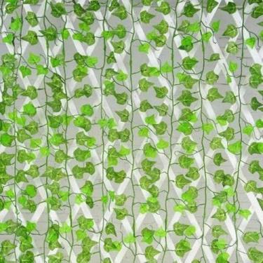 Imagem de Kit 12 Trepadeiras Heras Artificiais 2,10 mts. Folhagens, Correntes