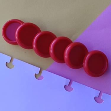 Imagem de Kit 12 Discos P 18mm de Caderno Infinito Sistema Inteligente Amor Infinito Cadernos - Liso (Vermelho)