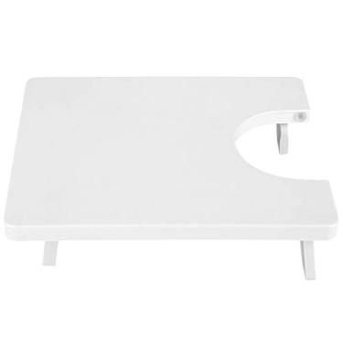 Imagem de Mesa de máquina de costura Aqur2020, Mini máquina de costura de plástico ABS com placa de extensão de mesa