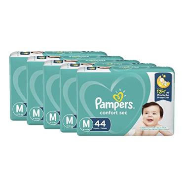 Imagem de Kit Fralda Pampers Confort Sec Tamanho M com 220 Unidades