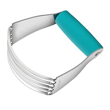 Imagem de ALLTOP Cortador de massa de aço inoxidável para manteiga, biscoito, assar, amassar, massa, crostas de torta flakier e fofa, amêndoa – ferramenta manual de cozinha (1 pacote, turquesa)
