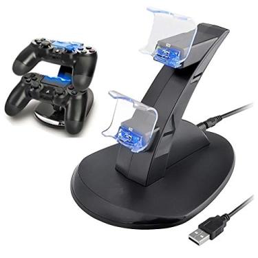 Imagem de Carregador do controlador PS4, Carregador do controlador Playstation 4 / PS4 Slim / PS4 PRO / PS4, estação de carregamento, estação de carregamento, estação ps4 de carregamento rápido duplo USB para Sony PS4 - PLP MANIA