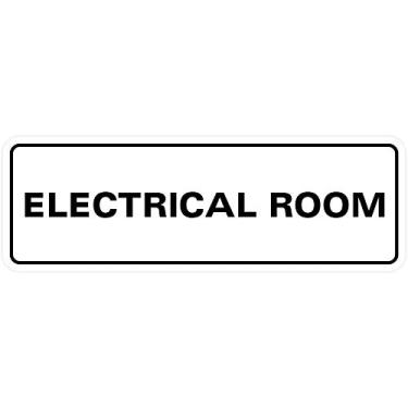 Imagem de Placa para porta de sala elétrica/parede – Plástico gravado a laser – Placa perfeita para casa, negócios ou escola