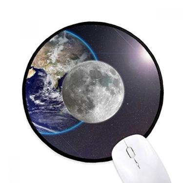 Imagem de Mouse pad branco planeta azul para escritório e computador