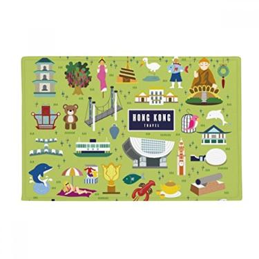 Imagem de DIYthinker Hong Kong Famous Locations Tapete para porta de banheiro antiderrapante