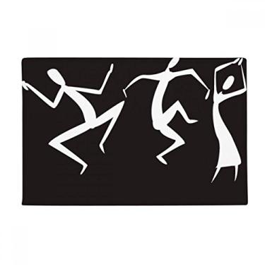 Imagem de DIYthinker Tapete de chão com estampa abstrata do antigo Egito Tapete antiderrapante para porta de banheiro