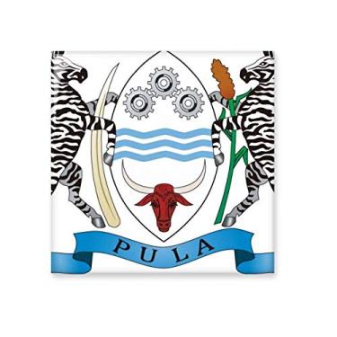 Imagem de Botswana Emblema Nacional de Azulejo de Cerâmica Brilhante Decalque de Pedra Adorna de Tijolos Vitrificados