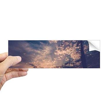 Imagem de DIYthinker Adesivo retangular laranja azul escuro céu nuvens para-choques notebook janela decalque