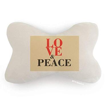 Imagem de DIYthinker Almofada de apoio de cabeça para decoração de pescoço Love and Peace World No War