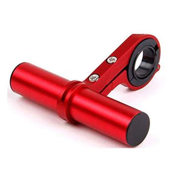 Imagem de JPOJPO Extensor de guidão de bicicleta, braçadeira de extensão para velocímetro de bicicleta, suporte de lâmpada de farol de liga de alumínio 10 mm vermelho