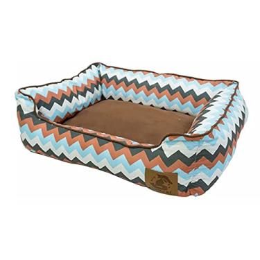 Imagem de Caminha Pet Para Cachorro Gato Dog Pequeno - Chevron Azul