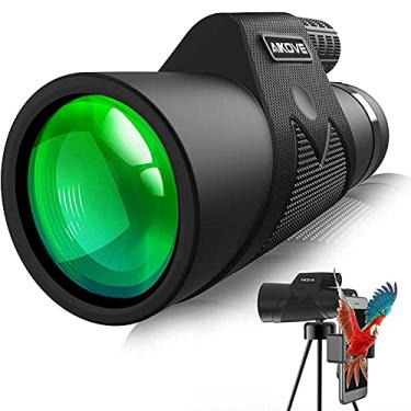 Imagem de Telescópio monocular 12x42 Binóculo monocular HD Zoom com suporte para smartphone e tripé, à prova d'água, para observação de pássaros, acampamento, caminhada, jogo de bola de concerto