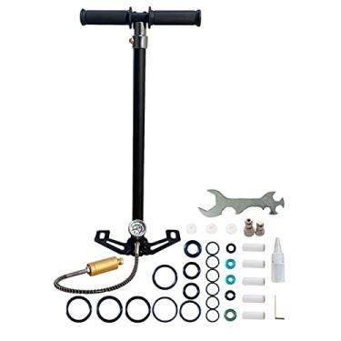 Imagem de NUOGE 30Mpa 4500Psi 4 estágios PCP bomba manual compressor de ar operado de alta pressão HPA tanque caça rifle de ar… (Filtro grande)