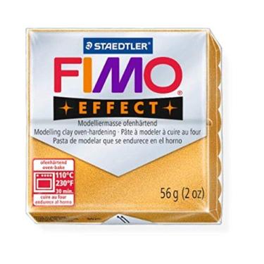 Imagem de STAEDTLER FIMO Effect Metallic Gold (11) Efeito FIMO Polímero Modelagem Moldagem Bloco de Argila Forno Cor 56 g (Pacote com 1)