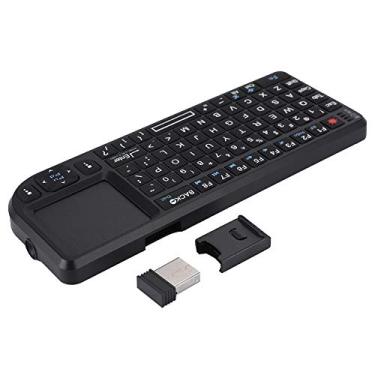 Imagem de Yosoo Health Gear Teclado Ultra Mini, teclado Touchpad sem fio, touchpad sem fio de 2,4 GHz, recarregável, teclado retroiluminado USB ultrafino para PS3,4, para Xbox 360