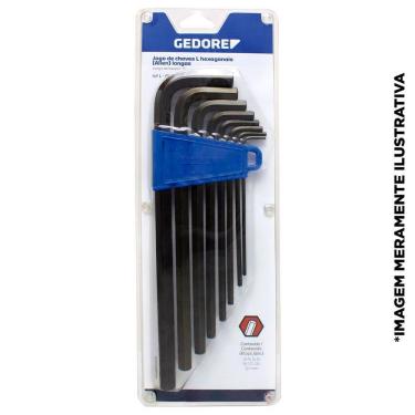Imagem de Jogo de Chave Allen Hexagonais Longas Tipo L 1,5 MM à 10 MM - Gedore 012303