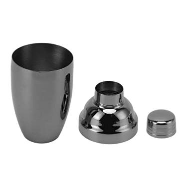 Imagem de Copo agitador de bebidas mistas, agitador de coquetéis suave, seguro, resistente ao desgaste, em aço inoxidável, sem descoloração para barman(Banhado a Preto)