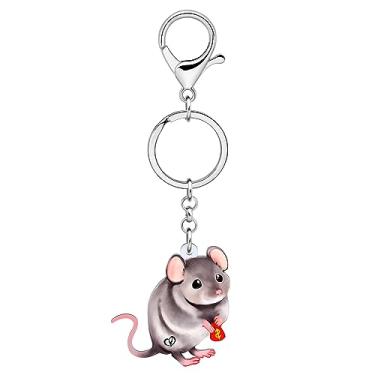 Imagem de ZALTAS Rato Vermelho Chaveiro Cadeias Animais Joias Bolsa Carro Amuleto Para Mulheres Meninas PresentesMulticolorido