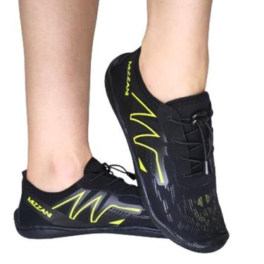 Imagem de Sapatilha Aquática Neoprene Feminina Masculina de Pesca Cor:Preto+Verde;Tamanho:41;Gênero:Unissex