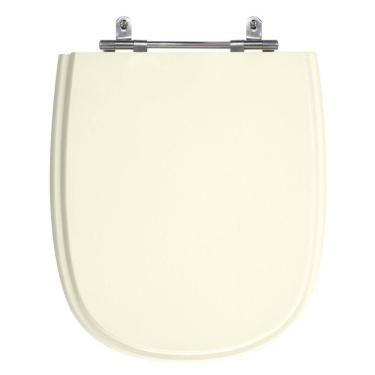 Imagem de Assento Sanitário Sabatini Palha (Bege Claro) Tampa para Vaso Icasa de Madeira Laqueada 