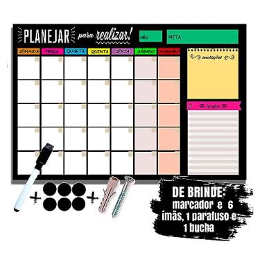 Imagem de Quadro Planejamento Mensal/Planner Semanal 40x60cm Metal