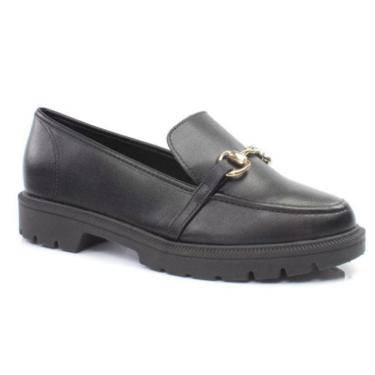 Imagem de Sapato Feminino Beira Rio Mocassim Tratorado Recortes Fivela