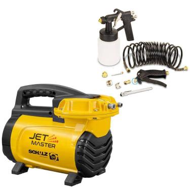 Imagem de Compressor de Ar Direto Portatil Cs-5,3 Jet Master 500w 220v + Kit Pintura Schulz