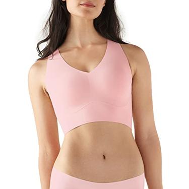 Imagem de True & Co Sutiã feminino True Body Plus Size com gola V e costas nadador, Rosa retrô, (2X) 42-44B/D