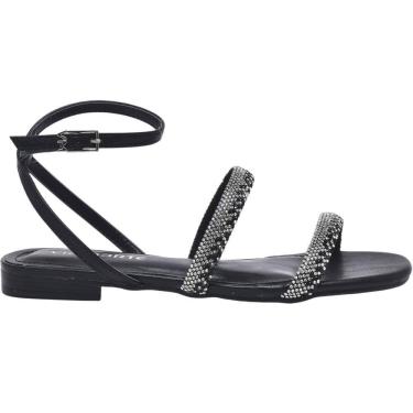 Imagem de Sandália Rasteira Feminina Casual Dia a Dia com Pedraria Via Marte 23-16605