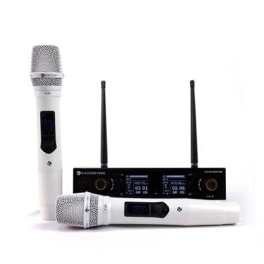 Imagem de Microfone Kadosh K502m Sem Fio Duplo De Mão Branco