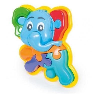 Imagem de Brinquedo De Encaixe Animal 3d Elefante Calesita Ref 856