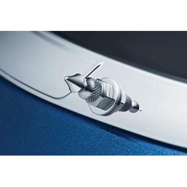 Imagem de Kuryakyn 5713 Acessório de motocicleta: Pontos/parafusos de montagem de acabamento de para-brisa para motocicletas Harley-Davidson 2014-19 com carenagem de asa de morcego, cromado