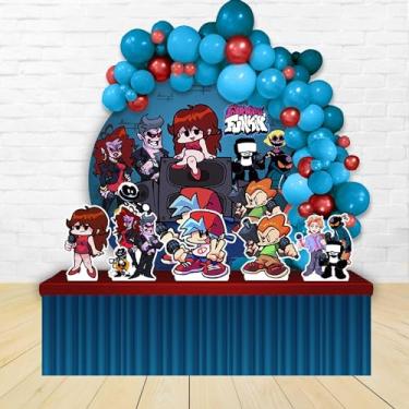 Imagem de Kit Decoração Painel Redondo Festa de Aniversário Infantil Friday Night Funkin