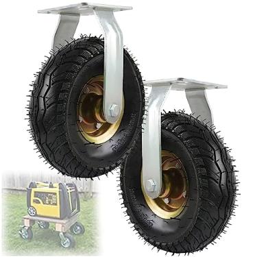 Imagem de Rodízios de borracha de substituição para serviço pesado, rodízio giratório pneumático, 15,8 cm, enchimento de ar, absorção de choque, rodas de substituição de caixa de ferramentas, pneus de carrinho