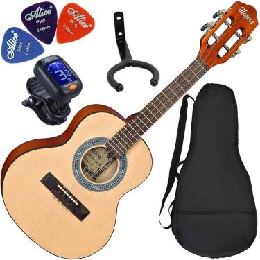 Imagem de Kit Cavaquinho Eletroacústico Hofma Hcv30P Stnt Natural